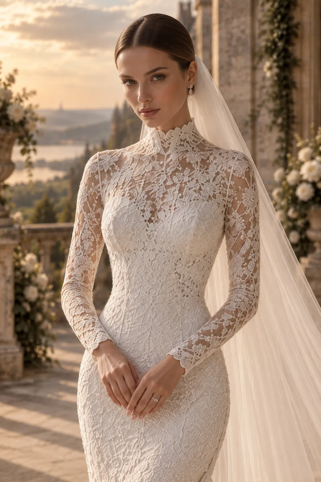 Avelin — made-to-measure wedding gown in Ivory, front detail