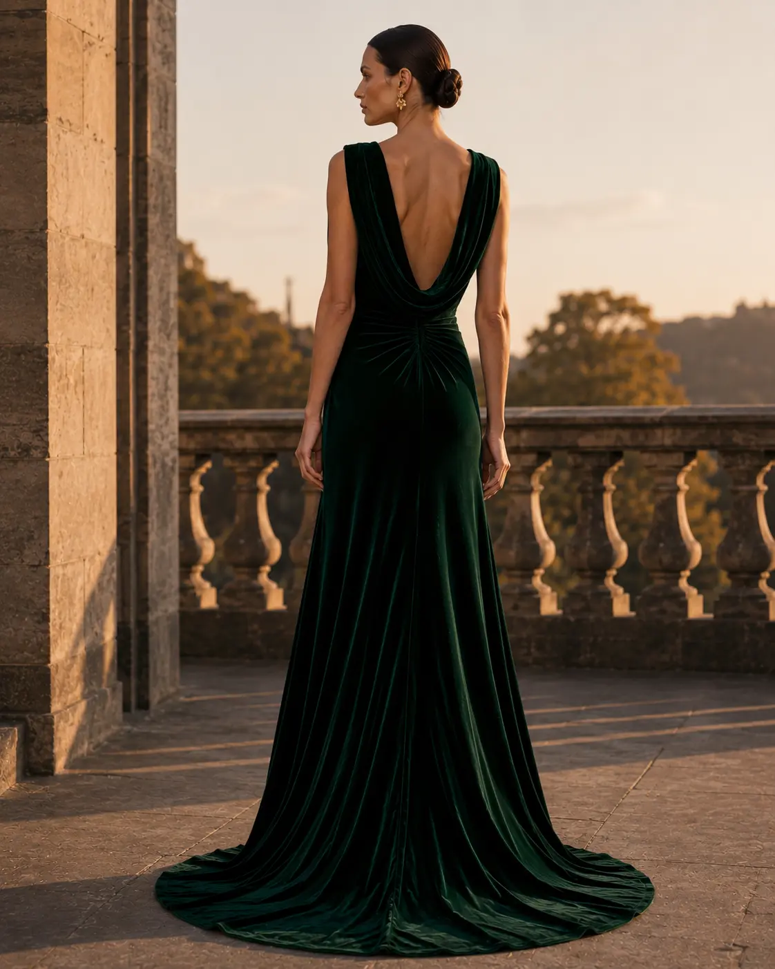 Verdelle — evening dresses, back view